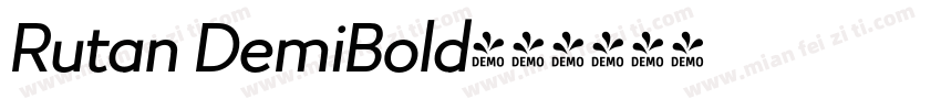 Rutan DemiBold字体转换